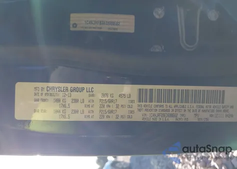 2014 Jeep Patriot Latitude z USA, uszkodzony, nr VIN 1C4NJRFB9ED688662